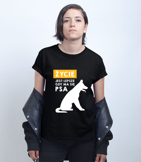 Graficzny manifest dla psich maniakow koszulka z nadrukiem milosnicy psow kobieta jipi pl 1364 70