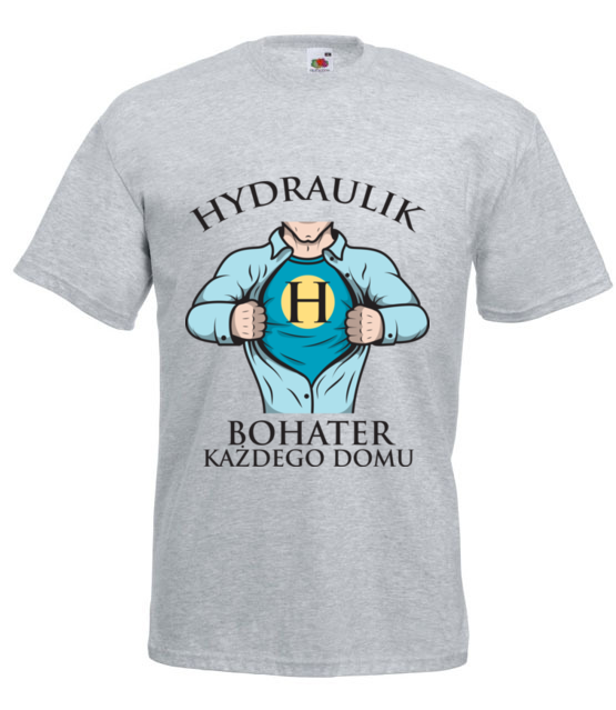 Koszulka dla hydraulicznego bohatera koszulka z nadrukiem dla hydraulika mezczyzna jipi pl 1365 6