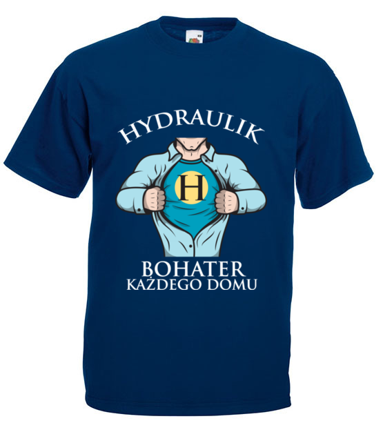 Koszulka dla hydraulicznego bohatera koszulka z nadrukiem dla hydraulika mezczyzna jipi pl 1366 3