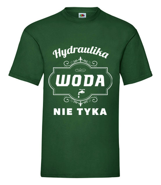 Branżowa koszulka z nadrukiem dla hydraulika - Koszulka z nadrukiem - Dla hydraulika - Męska