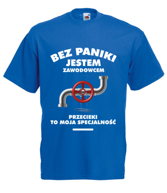 Nikt lepiej nie usunie awarii - Koszulka z nadrukiem - Dla hydraulika - Męska