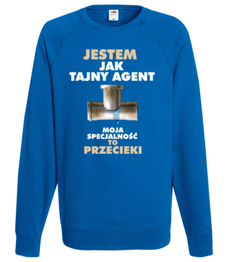 Gra słów na temat hydraulika - Bluza z nadrukiem - Dla hydraulika - Męska