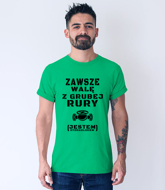 Hydrauliczne poczucie humoru koszulka z nadrukiem dla hydraulika mezczyzna jipi pl 1388 192