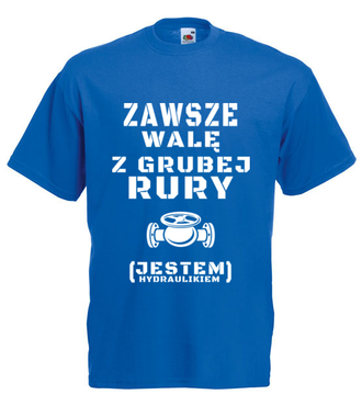 Hydrauliczne poczucie humoru - Koszulka z nadrukiem - Dla hydraulika - Męska