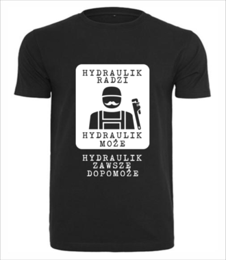 Zadbaj o swój wizerunek fachowca - Koszulka z nadrukiem - Dla hydraulika - Męska