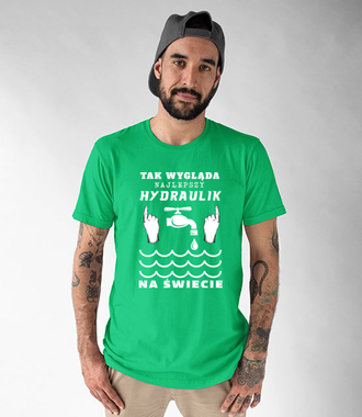 Mała autoreklama nie zaszkodzi - Koszulka z nadrukiem - Dla hydraulika - Męska