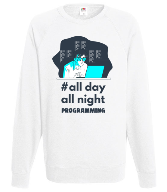 Noc i dzien programuj bluza z nadrukiem dla programisty mezczyzna jipi pl 1399 106