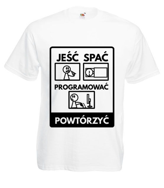 Nie zapomnisz rozkladu dnia koszulka z nadrukiem dla programisty mezczyzna jipi pl 1410 2