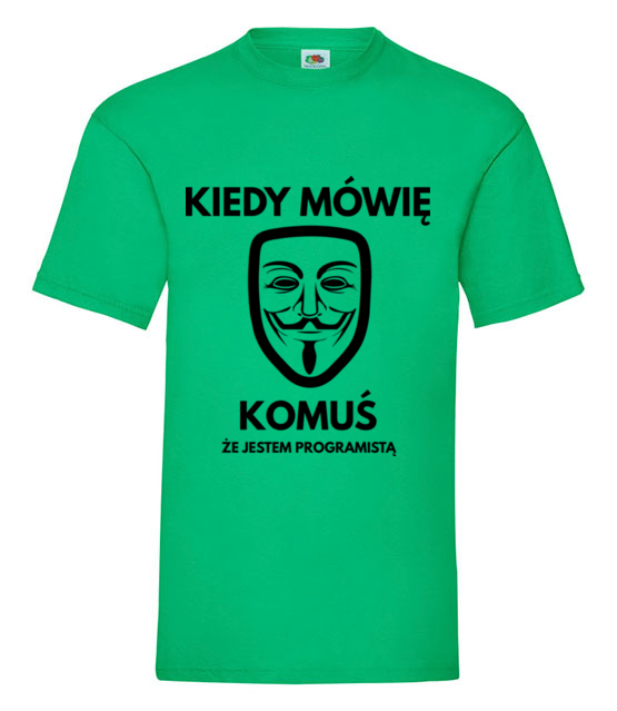 Myslisz ze to kogos niepokoi koszulka z nadrukiem dla programisty mezczyzna jipi pl 1414 186
