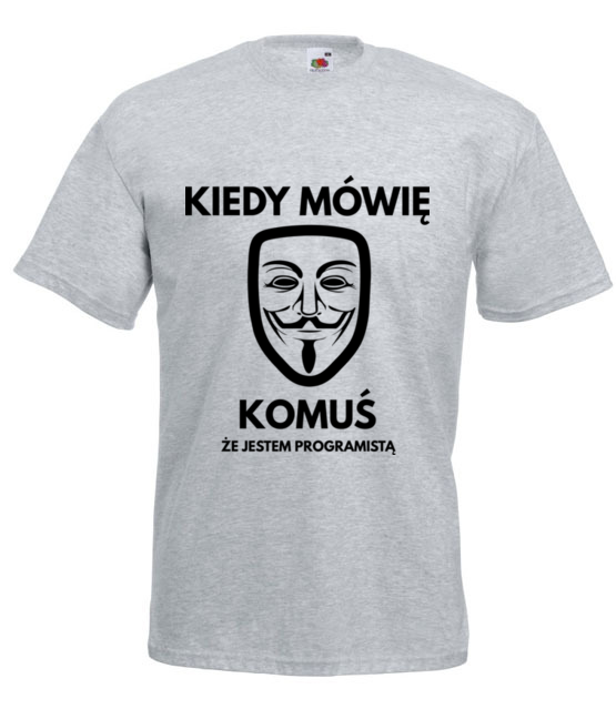 Myslisz ze to kogos niepokoi koszulka z nadrukiem dla programisty mezczyzna jipi pl 1414 6