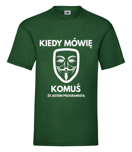 Myslisz ze to kogos niepokoi koszulka z nadrukiem dla programisty mezczyzna jipi pl 1415 188