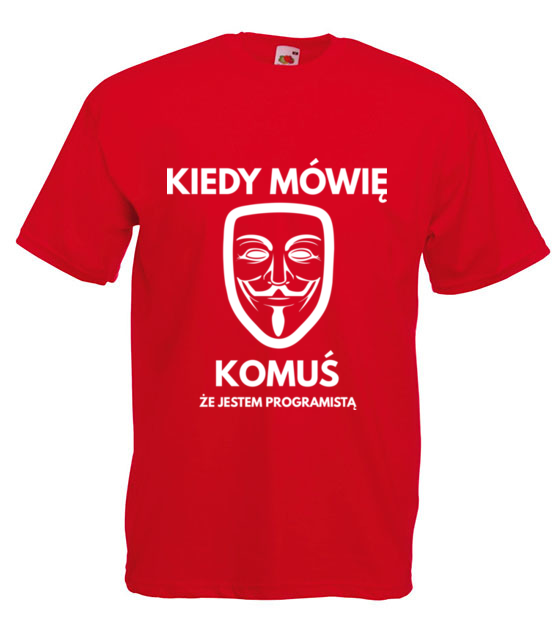 Myslisz ze to kogos niepokoi koszulka z nadrukiem dla programisty mezczyzna jipi pl 1415 4