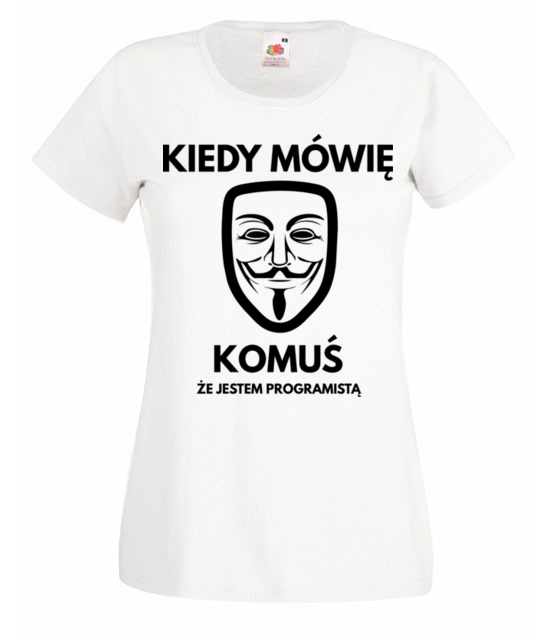 Myslisz ze to kogos niepokoi koszulka z nadrukiem dla programisty kobieta jipi pl 1414 58
