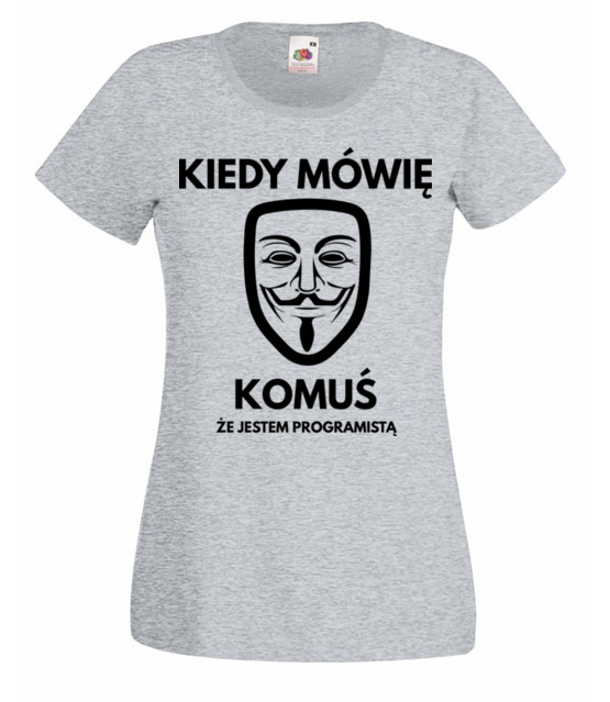 Myslisz ze to kogos niepokoi koszulka z nadrukiem dla programisty kobieta jipi pl 1414 63