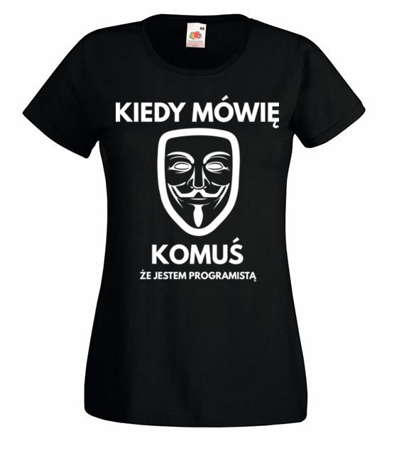 Myslisz ze to kogos niepokoi koszulka z nadrukiem dla programisty kobieta jipi pl 1415 59