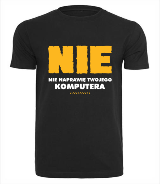 Asertywny informatyk koszulka z nadrukiem dla programisty mezczyzna jipi pl 1419 1