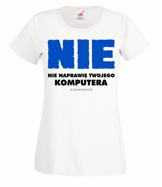 Asertywny informatyk koszulka z nadrukiem dla programisty kobieta jipi pl 1418 58