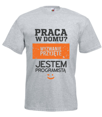 Grafika, która motywuje - Koszulka z nadrukiem - Dla programisty - Męska