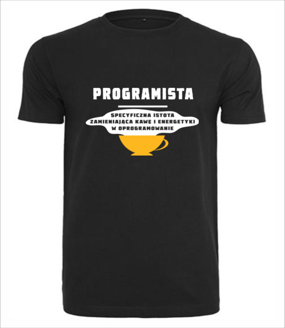 Specyficzna istota koszulka z nadrukiem dla programisty mezczyzna jipi pl 1424 1