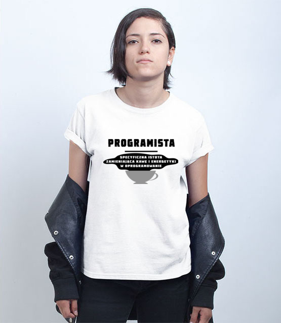Specyficzna istota koszulka z nadrukiem dla programisty kobieta jipi pl 1423 71