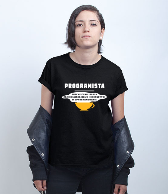 Specyficzna istota koszulka z nadrukiem dla programisty kobieta jipi pl 1424 70