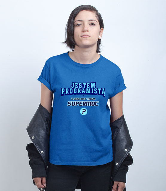 Przechwalki na koszulce koszulka z nadrukiem dla programisty kobieta jipi pl 1425 73