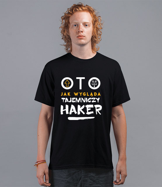 Koszulka z nadrukiem dla hakera koszulka z nadrukiem dla programisty mezczyzna jipi pl 1428 41