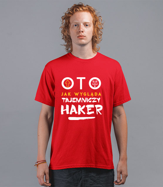 Koszulka z nadrukiem dla hakera koszulka z nadrukiem dla programisty mezczyzna jipi pl 1428 42