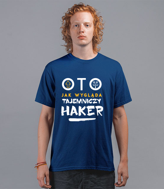 Koszulka z nadrukiem dla hakera koszulka z nadrukiem dla programisty mezczyzna jipi pl 1428 44
