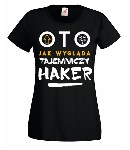 Koszulka z nadrukiem dla hakera koszulka z nadrukiem dla programisty kobieta jipi pl 1428 59