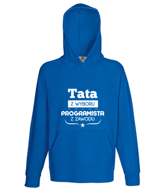Tata programista - Bluza z nadrukiem - Dla programisty - Męska z kapturem