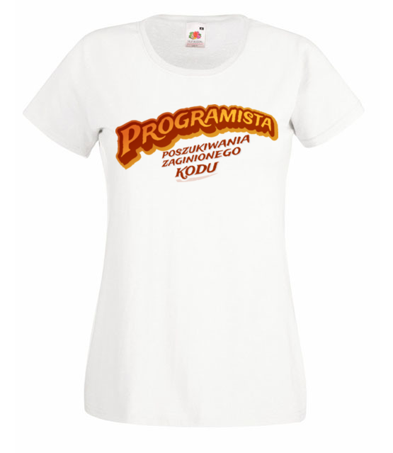 Wiadomo jaka masz misje koszulka z nadrukiem dla programisty kobieta jipi pl 1433 58