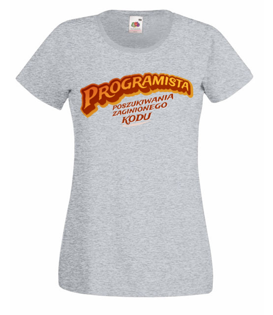 Wiadomo jaka masz misje koszulka z nadrukiem dla programisty kobieta jipi pl 1433 63