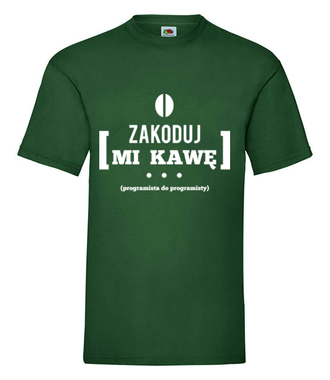 Zakoduj mi kawę - Koszulka z nadrukiem - Dla programisty - Męska