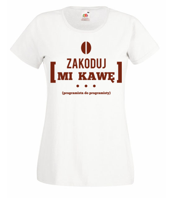 Zakoduj mi kawe koszulka z nadrukiem dla programisty kobieta jipi pl 1434 58