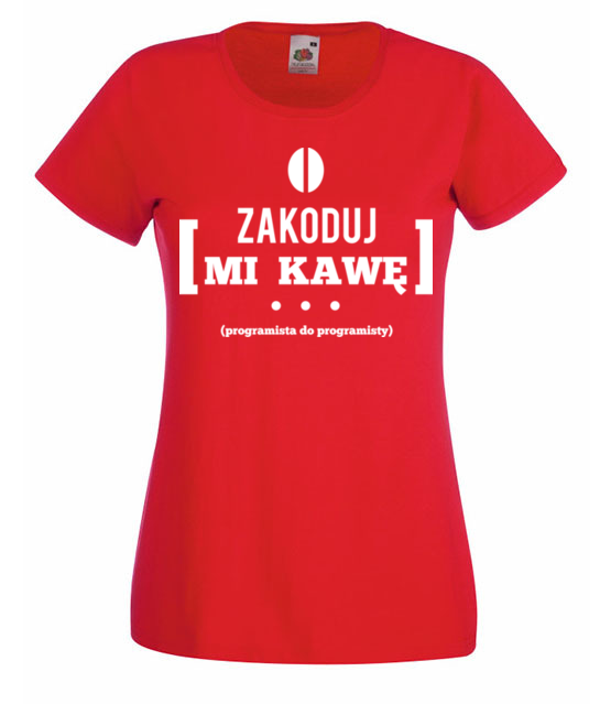 Zakoduj mi kawe koszulka z nadrukiem dla programisty kobieta jipi pl 1435 60