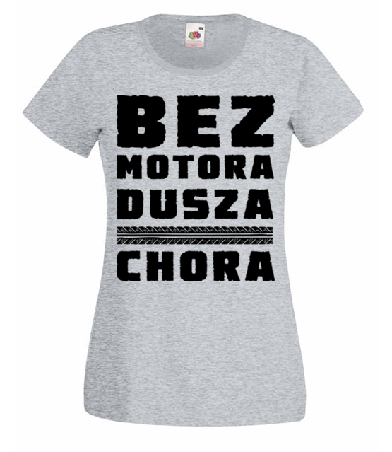 Bez motora dusza chora koszulka z nadrukiem dla motocyklisty kobieta jipi pl 1436 63