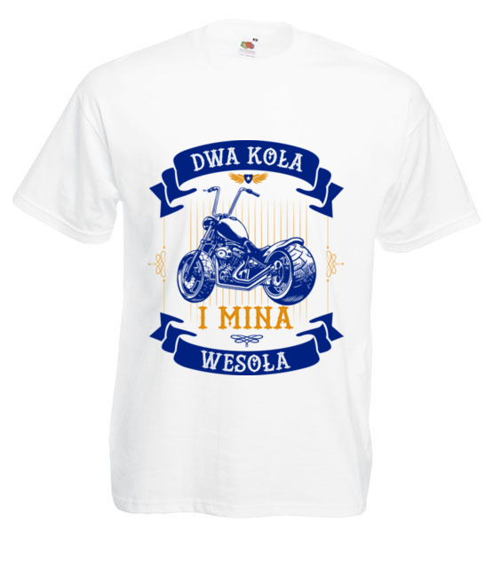 Mina wesola gdy sa dwa kola koszulka z nadrukiem dla motocyklisty mezczyzna jipi pl 1441 2