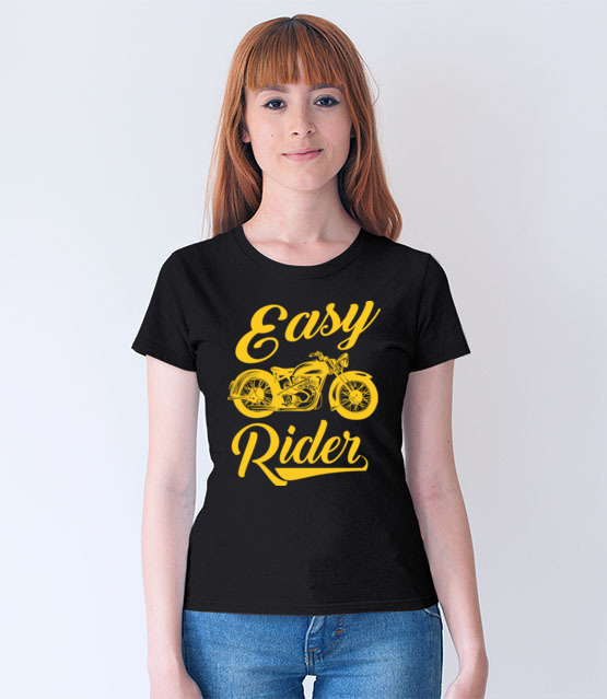 Easy rider to caly ty koszulka z nadrukiem dla motocyklisty kobieta jipi pl 1445 64