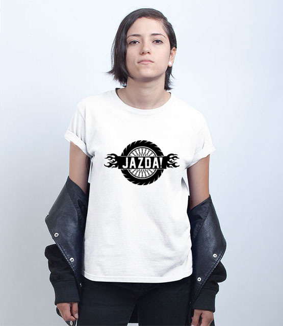 Charakterek z pazurem koszulka z nadrukiem dla motocyklisty kobieta jipi pl 1446 71