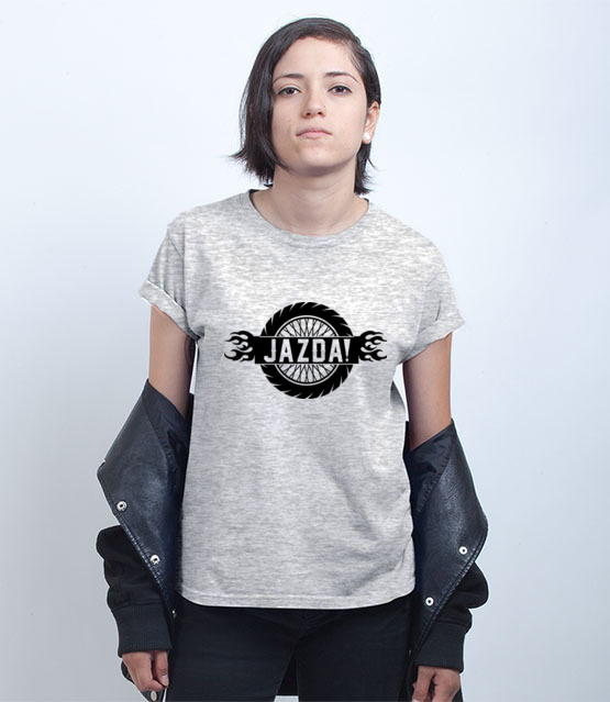 Charakterek z pazurem koszulka z nadrukiem dla motocyklisty kobieta jipi pl 1446 75