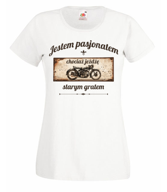 Rocznik jest nieważny – liczy się pasja - Koszulka z nadrukiem - Dla motocyklisty - Damska