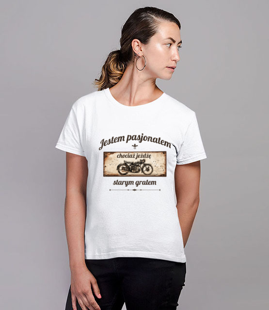 Rocznik jest niewazny liczy sie pasja koszulka z nadrukiem dla motocyklisty kobieta jipi pl 1448 77