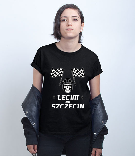 Popularna rymowanka koszulka z nadrukiem dla motocyklisty kobieta jipi pl 1451 70