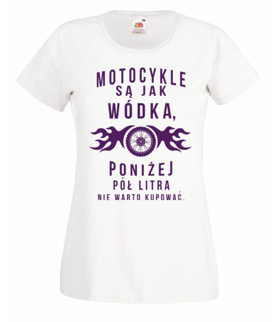 Motocyklisci to jednostki z humorem koszulka z nadrukiem dla motocyklisty kobieta jipi pl 1456 58