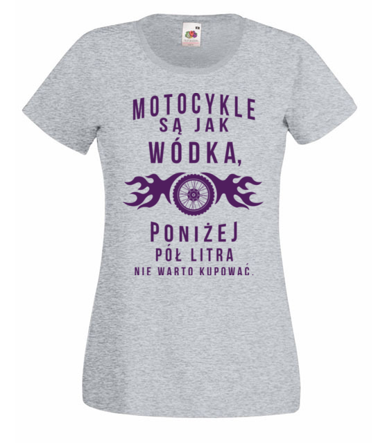 Motocyklisci to jednostki z humorem koszulka z nadrukiem dla motocyklisty kobieta jipi pl 1456 63