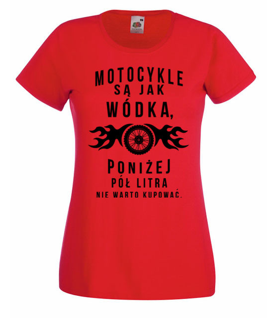 Motocyklisci to jednostki z humorem koszulka z nadrukiem dla motocyklisty kobieta jipi pl 1457 60