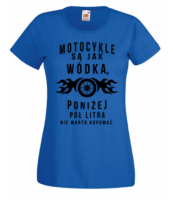 Motocyklisci to jednostki z humorem koszulka z nadrukiem dla motocyklisty kobieta jipi pl 1457 61