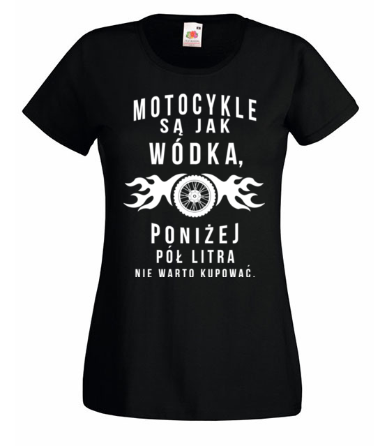 Motocyklisci to jednostki z humorem koszulka z nadrukiem dla motocyklisty kobieta jipi pl 1458 59
