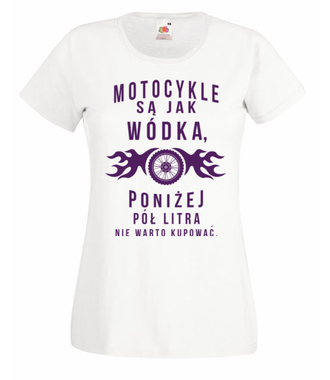 Motocykliści to jednostki z humorem - Koszulka z nadrukiem - Dla motocyklisty - Damska